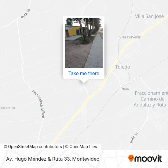 Av. Hugo Mendez & Ruta 33 map