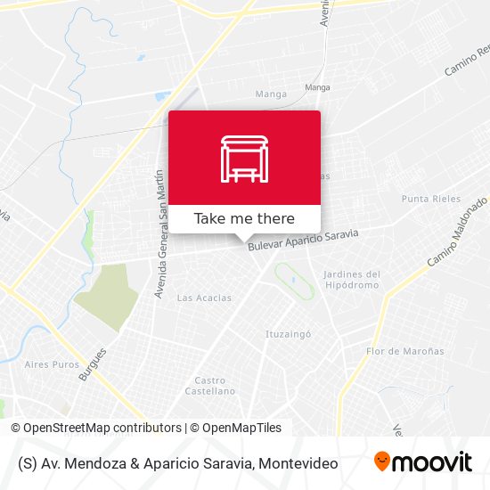 (S) Av. Mendoza & Aparicio Saravia map