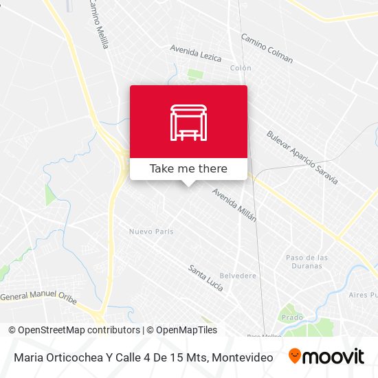 Maria Orticochea Y Calle 4 De 15 Mts map