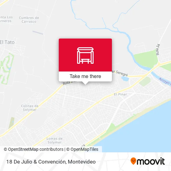 Mapa de 18 De Julio & Convención