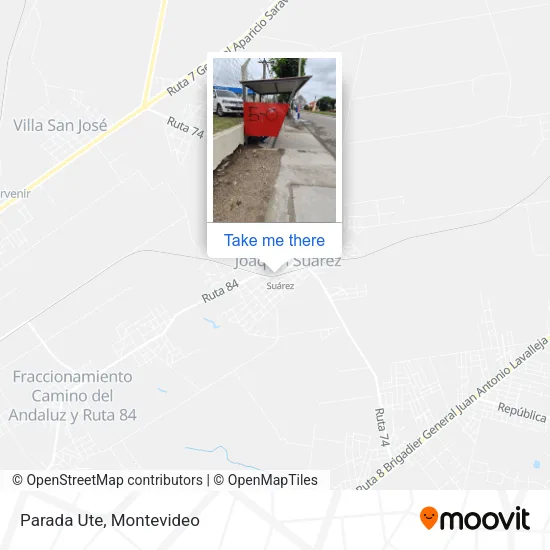 Parada Ute map