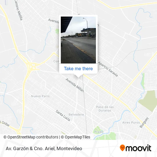 Mapa de Av. Garzón & Cno. Ariel