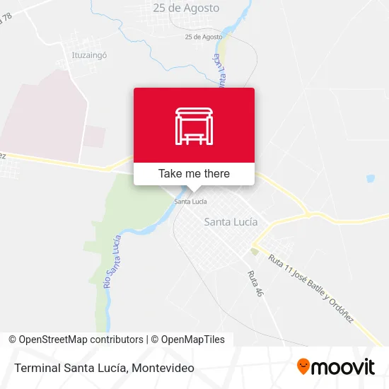 Mapa de Terminal Santa Lucía