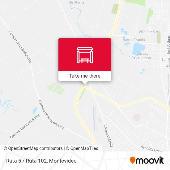 Ruta 5 / Ruta 102 map