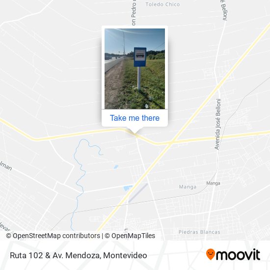 Mapa de Ruta 102 & Av. Mendoza