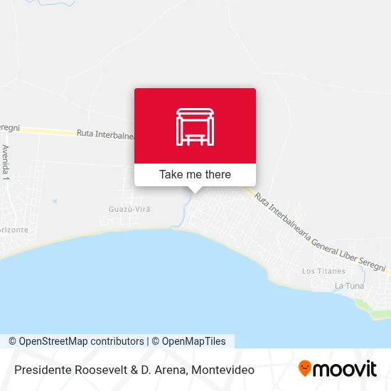 Presidente Roosevelt & D. Arena map