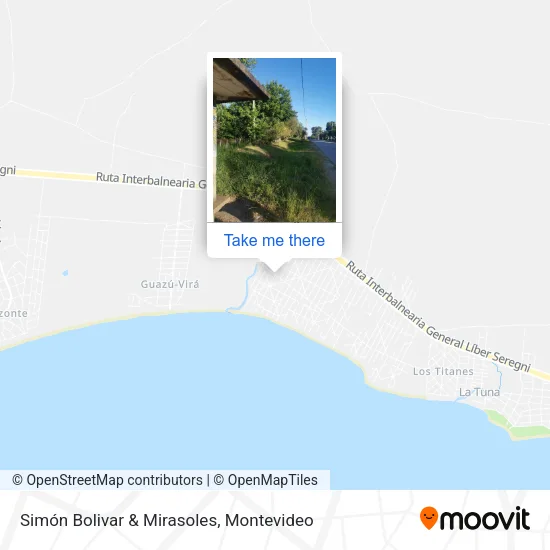 Simón Bolivar & Mirasoles map