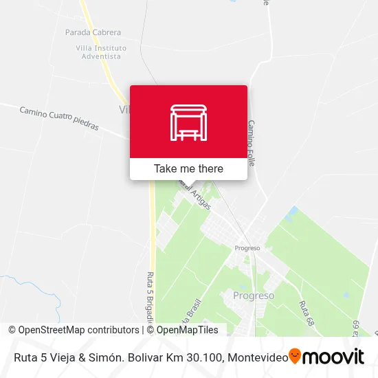 Ruta 5 Vieja & Simón. Bolivar Km 30.100 map