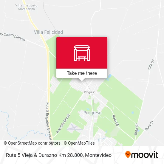 Ruta 5 Vieja & Durazno  Km 28.800 map