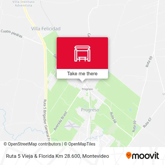 Ruta 5 Vieja & Florida  Km 28.600 map