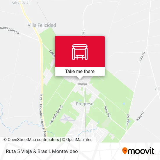 Ruta 5 Vieja & Brasil map