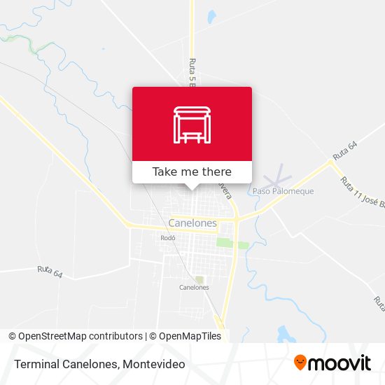 Mapa de Terminal Canelones