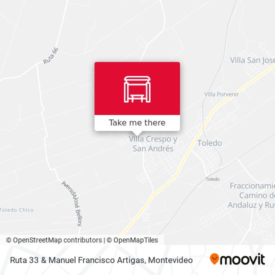 Ruta 33 & Manuel Francisco Artigas map