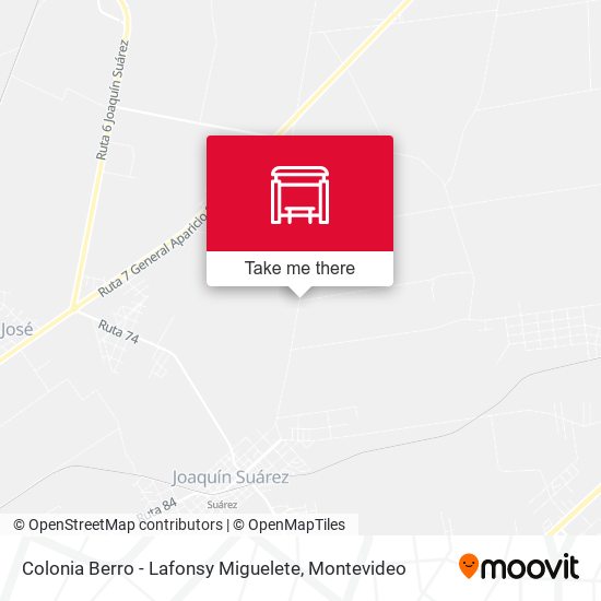 Colonia Berro - Lafonsy Miguelete map