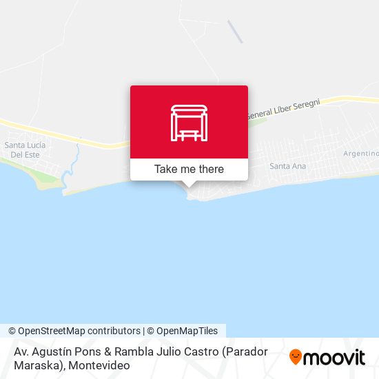 Av. Agustín Pons & Rambla Julio Castro (Parador Maraska) map