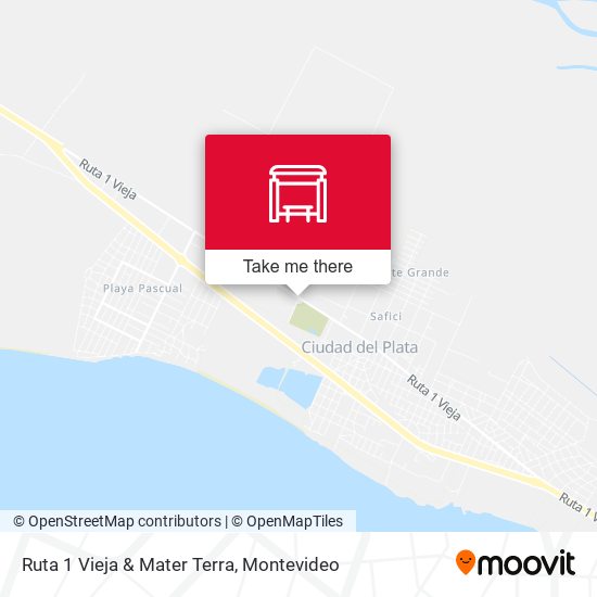 Ruta 1 Vieja & Mater Terra map