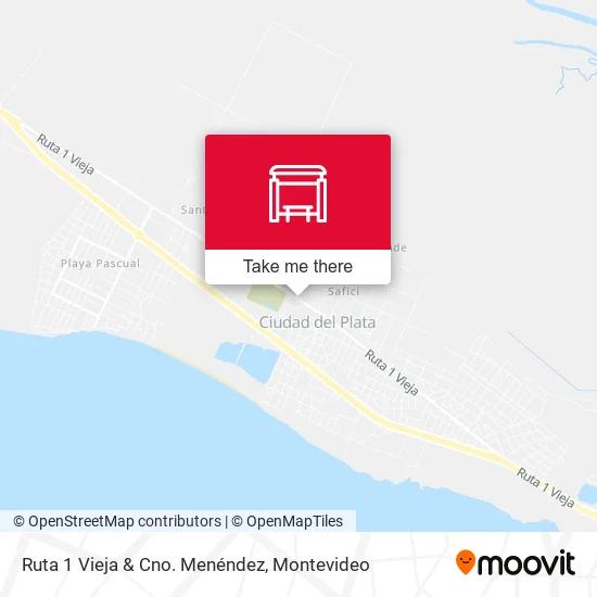 Mapa de Ruta 1 Vieja & Cno. Menéndez