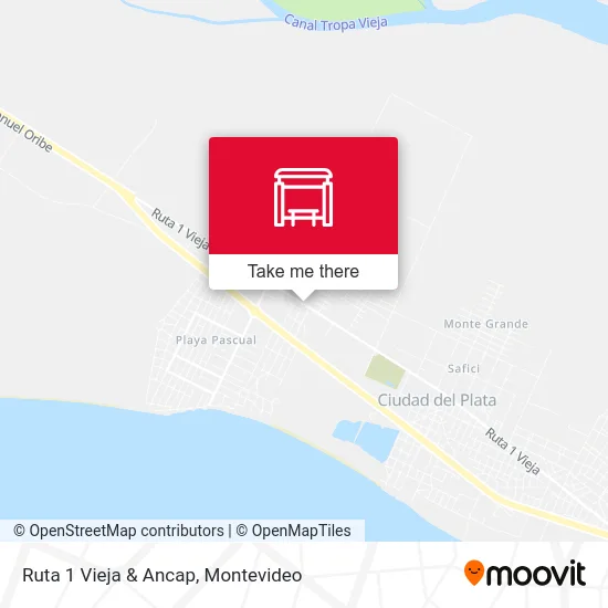 Ruta 1 Vieja & Ancap map