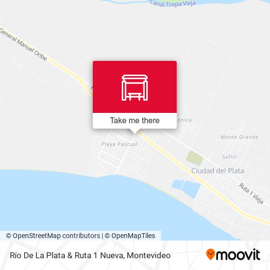 Río De La Plata & Ruta 1 Nueva map