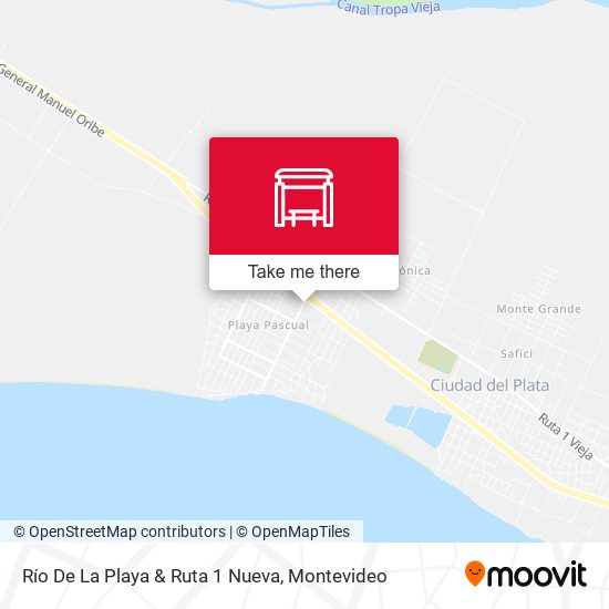 Río De La Playa & Ruta 1 Nueva map