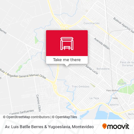 Av. Luis Batlle Berres & Yugoeslavia map