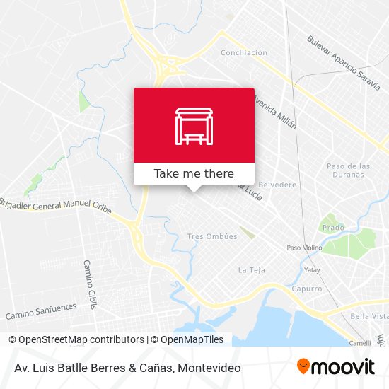 Av. Luis Batlle Berres & Cañas map