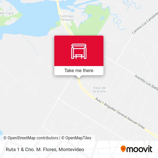 Ruta 1 & Cno. M. Flores map