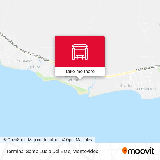 Terminal Santa Lucía Del Este map