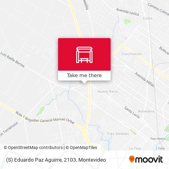 (S) Eduardo Paz Aguirre, 2103 map