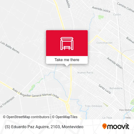 (S) Eduardo Paz Aguirre, 2103 map