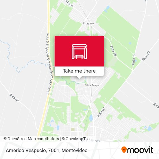 Américo Vespucio, 7001 map