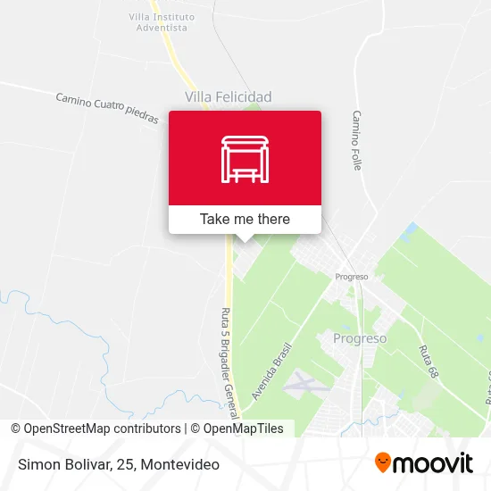 Simon Bolivar, 25 map