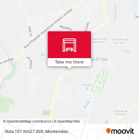 Ruta 101 Km27.000 map