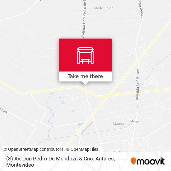 (S) Av. Don Pedro De Mendoza & Cno. Antares map