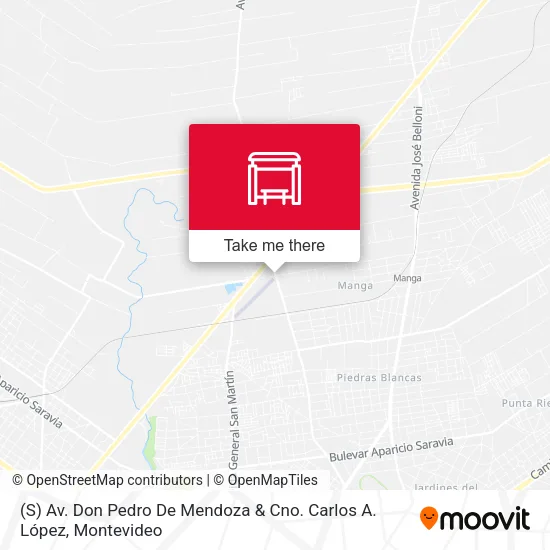 (S) Av. Don Pedro De Mendoza & Cno. Carlos A. López map