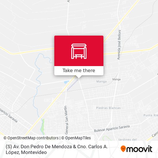 (S) Av. Don Pedro De Mendoza & Cno. Carlos A. López map