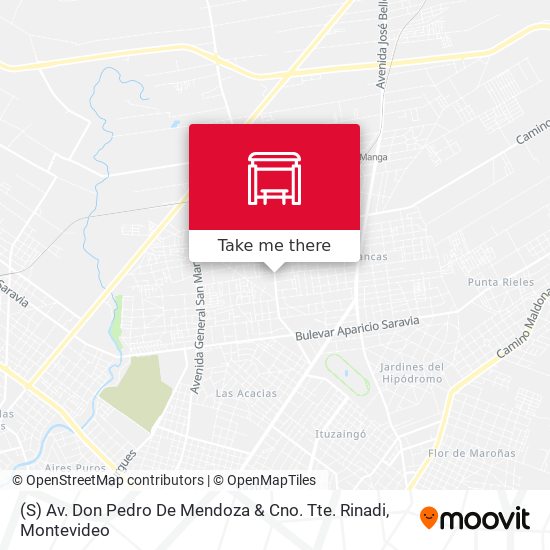 (S) Av. Don Pedro De Mendoza & Cno. Tte. Rinadi map