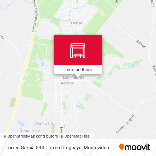 Torres García 594 Correo Uruguayo map