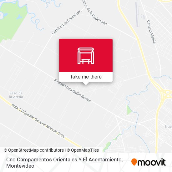 Cno Campamentos Orientales Y El Asentamiento map