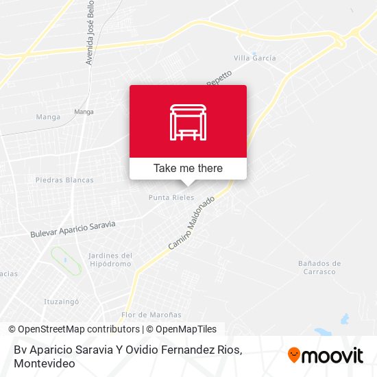 Bv Aparicio Saravia Y Ovidio Fernandez Rios map