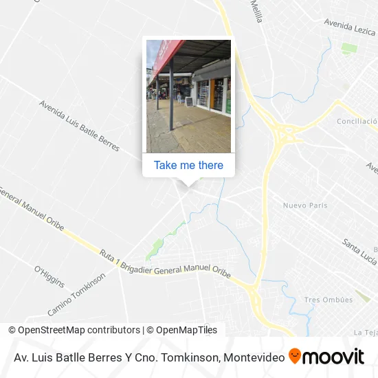 Mapa de Av. Luis Batlle Berres Y Cno. Tomkinson