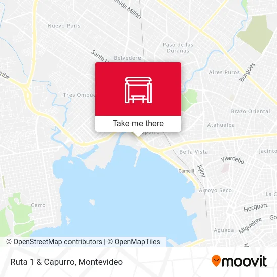 Ruta 1 & Capurro map