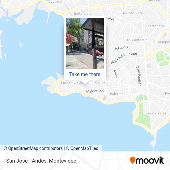 San Jose - Andes map