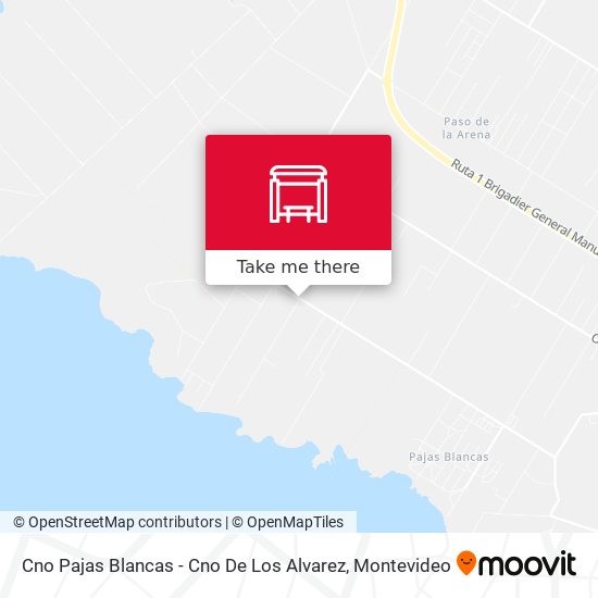 Cno Pajas Blancas - Cno De Los Alvarez map