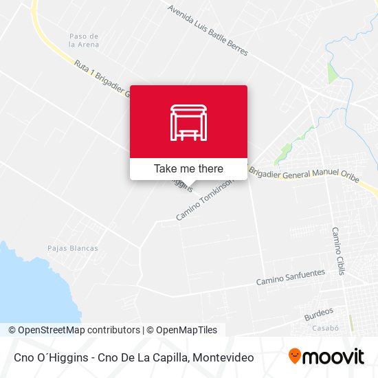 Cno O´Higgins - Cno De La Capilla map