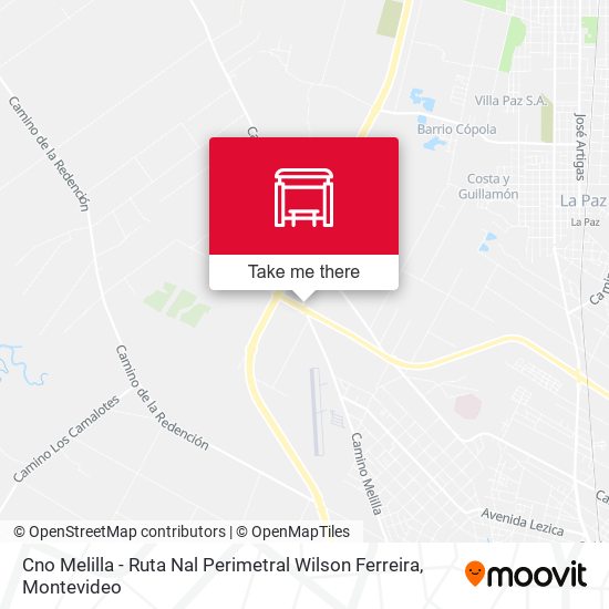 Cno Melilla - Ruta Nal Perimetral Wilson Ferreira map