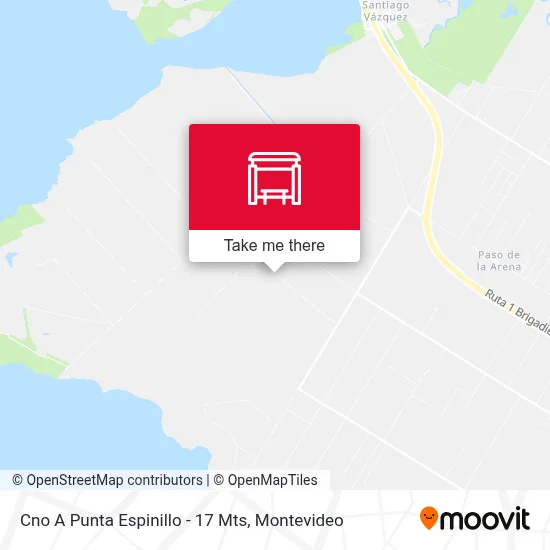 Cno A Punta Espinillo - 17 Mts map