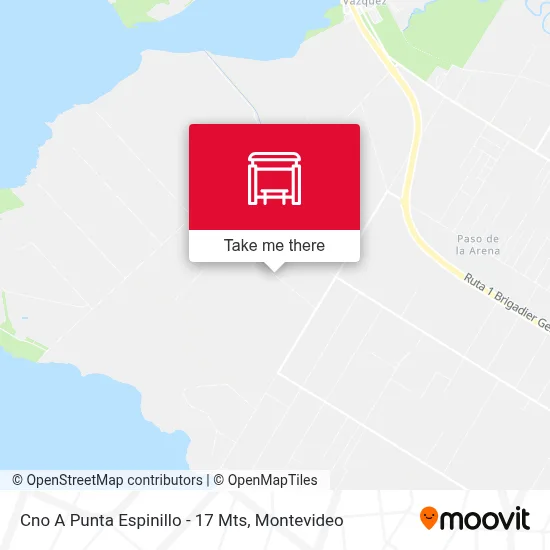 Cno A Punta Espinillo - 17 Mts map