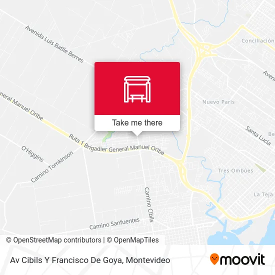 Av Cibils Y Francisco De Goya map