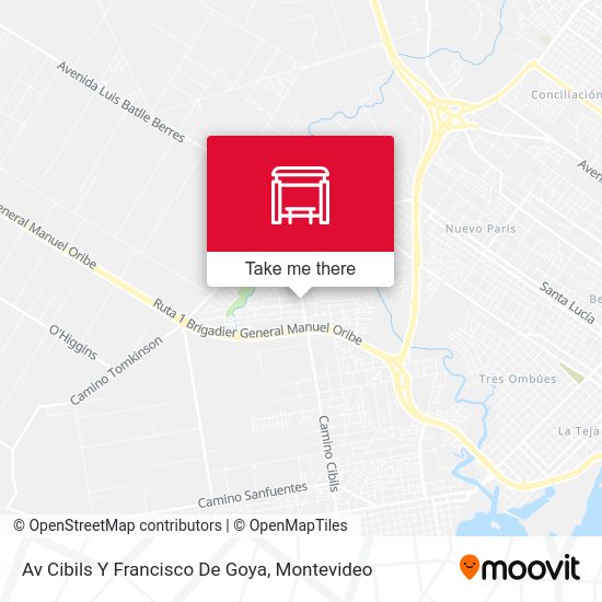 Av Cibils Y Francisco De Goya map
